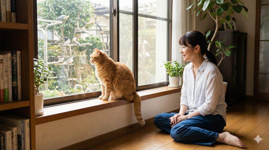 なぜ猫は飽きもせず窓の外を見続けるのでしょうか？