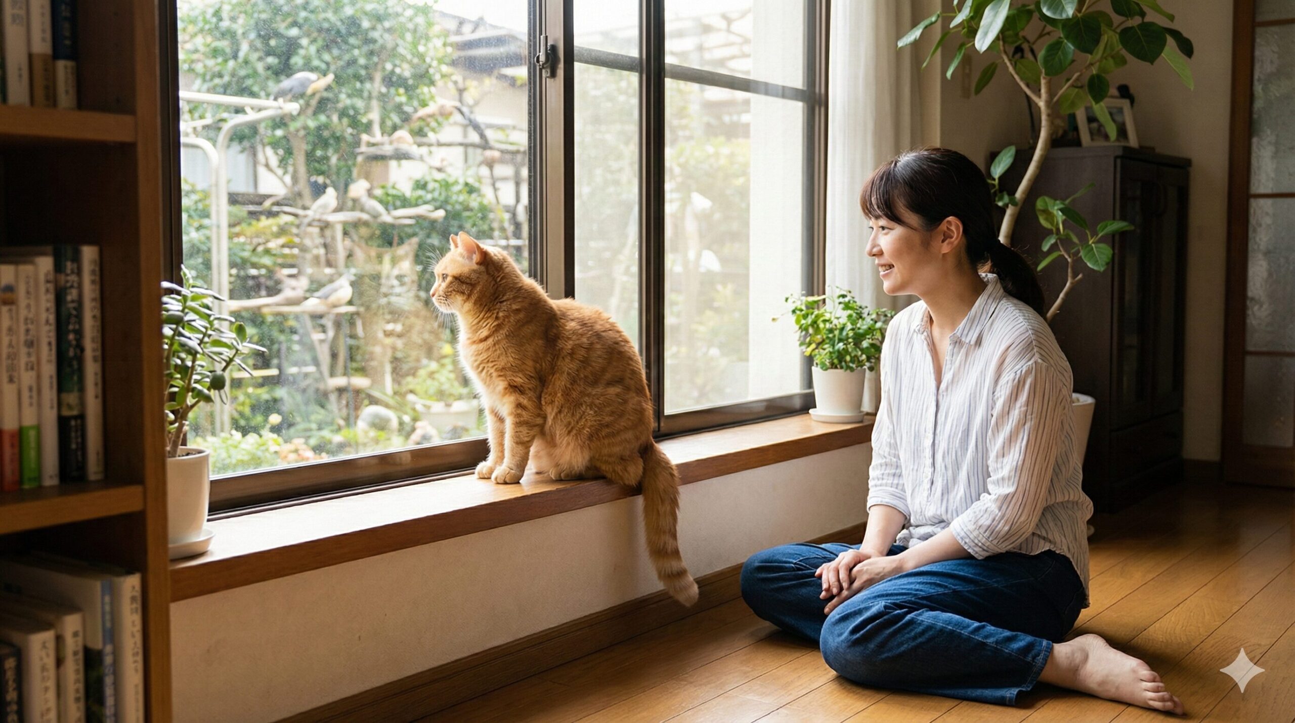 なぜ猫は飽きもせず窓の外を見続けるのでしょうか？