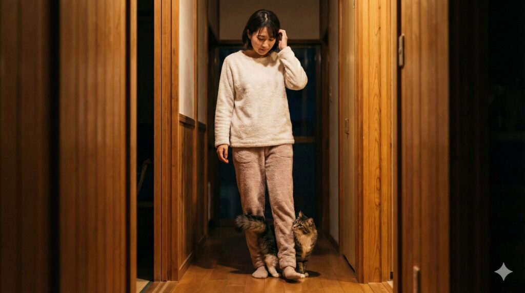 愛猫があなたの足元に絡みつく行動